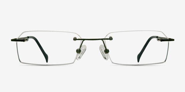 Floe Green TitaniumEyeglass Frames from EyeBuyDirect, Front View