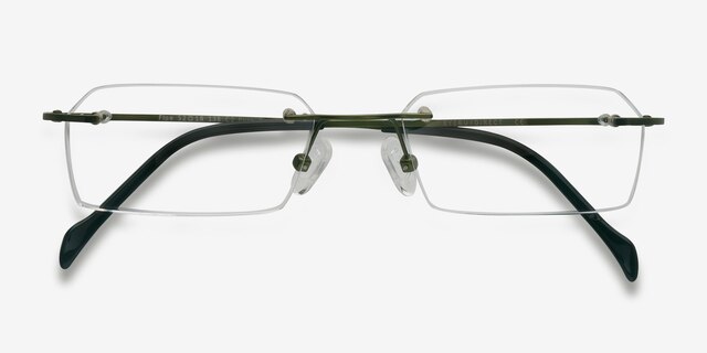 Floe Green TitaniumEyeglass Frames from EyeBuyDirect, Closed View