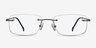Lupin Silver TitaniumEyeglass Frames from EyeBuyDirect, Front View