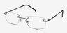 Lupin Silver TitaniumEyeglass Frames from EyeBuyDirect, Angle View