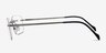 Lupin Silver TitaniumEyeglass Frames from EyeBuyDirect, Side View