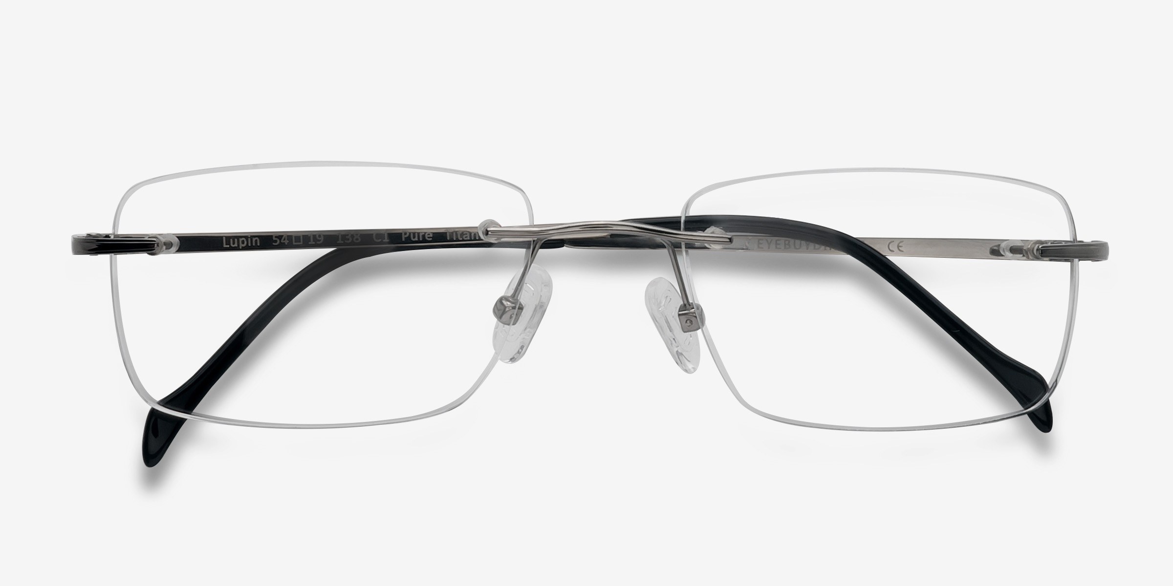 Lupin Rectangle Silver Rimless Eyeglasses | Eyebuydirect
