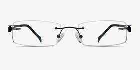 Lance Noir Titanium Montures de lunettes de vue d'EyeBuyDirect, Vue de Face