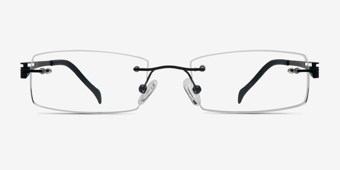 Lance Black Titanium Eyeglass Frames from EyeBuyDirect