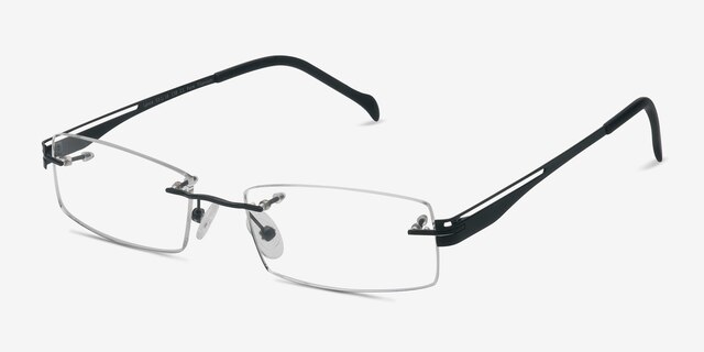 Lance Black TitaniumEyeglass Frames from EyeBuyDirect, Angle View