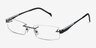 Lance Black TitaniumEyeglass Frames from EyeBuyDirect, Angle View