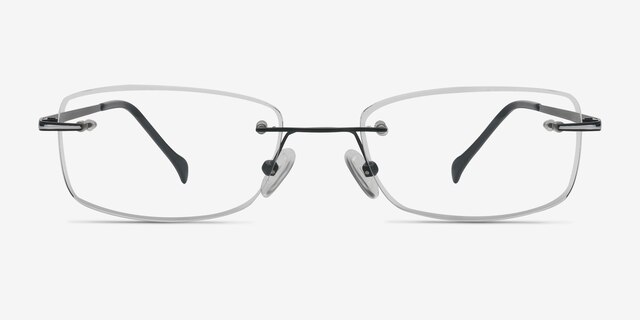 Trinity Black TitaniumEyeglass Frames from EyeBuyDirect, Front View