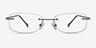 Trinity Black TitaniumEyeglass Frames from EyeBuyDirect, Front View