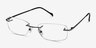 Trinity Black TitaniumEyeglass Frames from EyeBuyDirect, Angle View