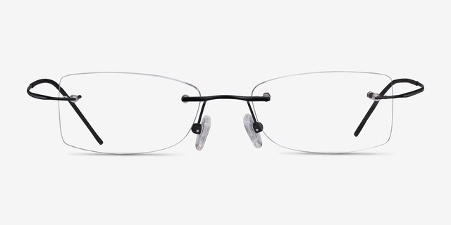 Giroux Black TitaniumEyeglass Frames from EyeBuyDirect, Front View