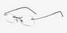 Giroux Black TitaniumEyeglass Frames from EyeBuyDirect, Angle View