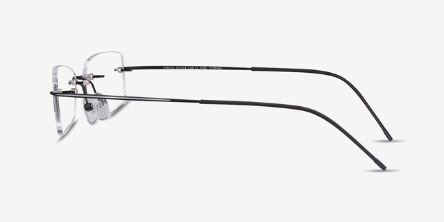 Giroux Black TitaniumEyeglass Frames from EyeBuyDirect, Side View