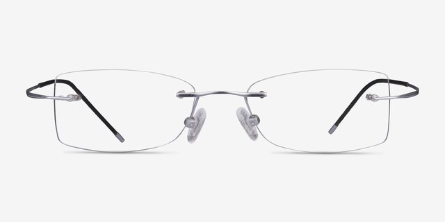 Giroux Silver TitaniumEyeglass Frames from EyeBuyDirect, Front View