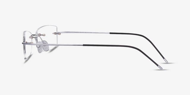 Giroux Silver TitaniumEyeglass Frames from EyeBuyDirect, Side View