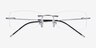 Giroux Silver TitaniumEyeglass Frames from EyeBuyDirect, Closed View