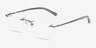 Smooth Dark Gunmetal TitaniumEyeglass Frames from EyeBuyDirect, Angle View