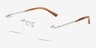 Smooth Silver TitaniumEyeglass Frames from EyeBuyDirect, Angle View