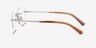 Smooth Silver TitaniumEyeglass Frames from EyeBuyDirect, Side View