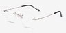 Shine Gold TitaniumEyeglass Frames from EyeBuyDirect, Angle View