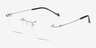 Shine Silver TitaniumEyeglass Frames from EyeBuyDirect, Angle View