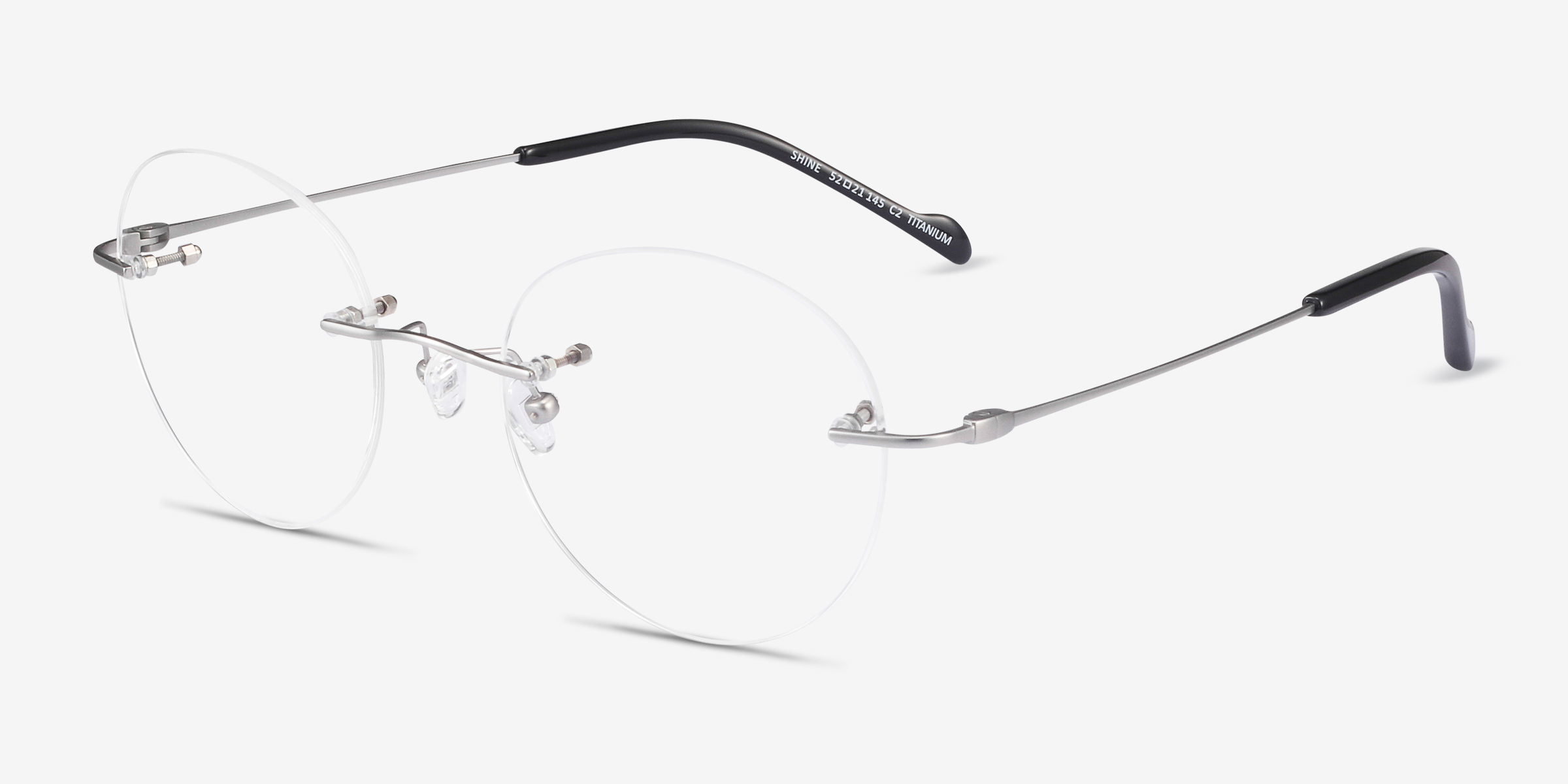 Shine Round Silver Rimless Eyeglasses Eyebuydirect Canada 6048