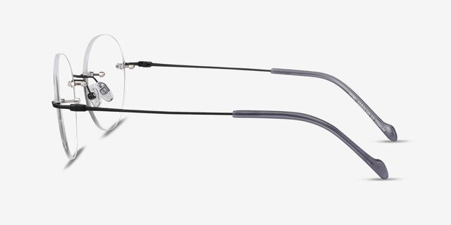 Shine Black TitaniumEyeglass Frames from EyeBuyDirect, Side View