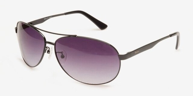 Kimry Black MetalSunglass Frames from EyeBuyDirect, Angle View