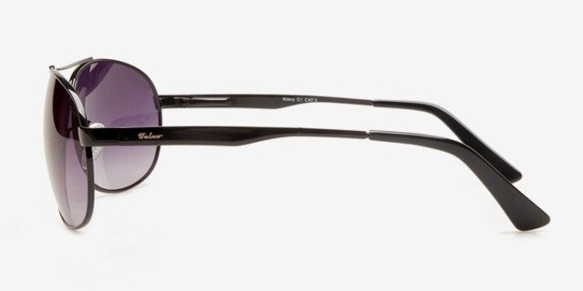 Kimry Black MetalSunglass Frames from EyeBuyDirect, Side View