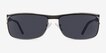 Brighton Silver & Black MetalSunglass Frames from EyeBuyDirect, Front View