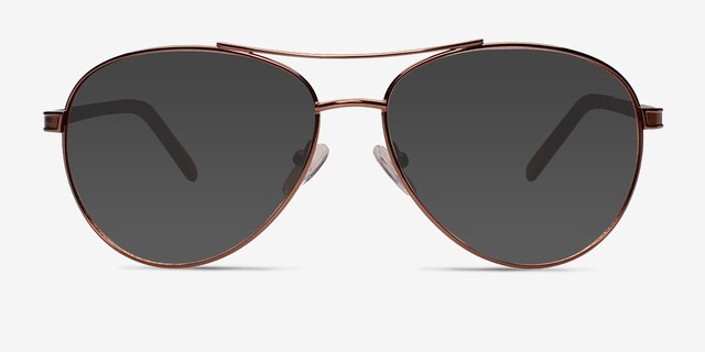 Everett Brown MetalSunglass Frames from EyeBuyDirect, Front View