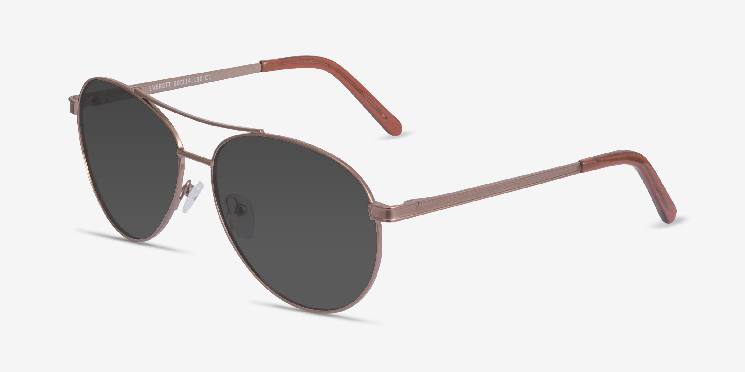 Everett Aviator Brown Frame Sunglasses For Men Eyebuydirect