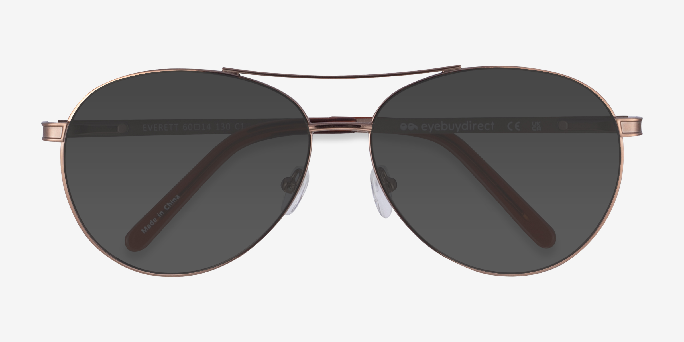 Everett Aviator Brown Frame Sunglasses For Men Eyebuydirect