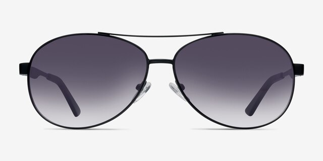 Santorini Black MetalSunglass Frames from EyeBuyDirect, Front View