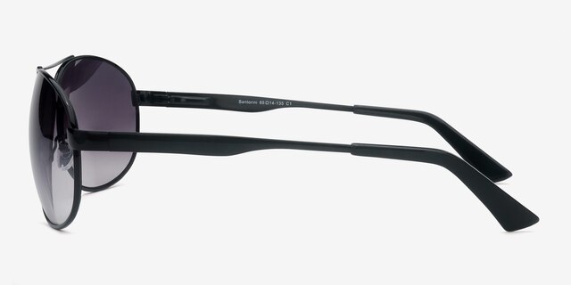 Santorini Black MetalSunglass Frames from EyeBuyDirect, Side View