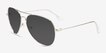 Good Vibrations Silver MetalSunglass Frames from EyeBuyDirect, Angle View