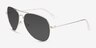 Good Vibrations Argenté MétalSoleil de Lunette de vue d'EyeBuyDirect, Vue d'Angle