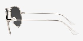 Good Vibrations Argenté Métal Soleil de Lunette de vue d'EyeBuyDirect, Vue de Côté