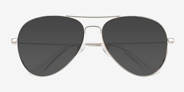 Good Vibrations Argenté MétalSoleil de Lunette de vue d'EyeBuyDirect, Vue Rapprochée