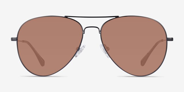 Good Vibrations Black MetalSunglass Frames from EyeBuyDirect, Front View