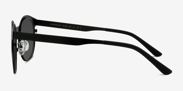 Copenhagen Matte Black MetalSunglass Frames from EyeBuyDirect, Side View