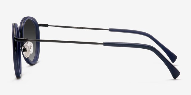 Siena Matte Navy Acetate-metalSunglass Frames from EyeBuyDirect, Side View