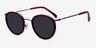 Siena Red Acetate-metalSunglass Frames from EyeBuyDirect, Angle View