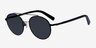 Hendrix Black & Silver MetalSunglass Frames from EyeBuyDirect, Angle View