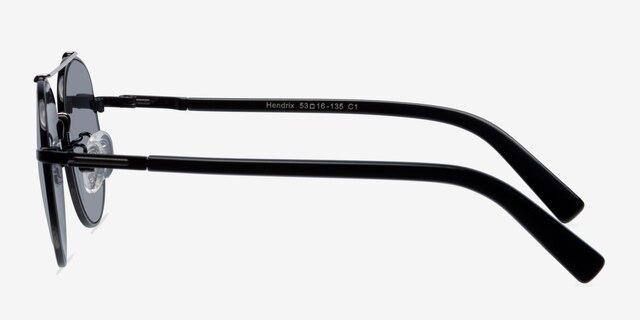 Hendrix Black & Silver MetalSunglass Frames from EyeBuyDirect, Side View