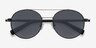 Hendrix Black & Silver MetalSunglass Frames from EyeBuyDirect, Closed View