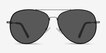 Camp Black Silver MetalSunglass Frames from EyeBuyDirect, Front View