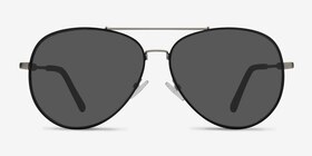 Camp  Black Silver  Métal Soleil de Lunette de vue d'EyeBuyDirect, Vue de Face