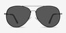 Camp Black Silver MetalSunglass Frames from EyeBuyDirect, Front View