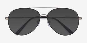Camp  Black Silver  Métal Soleil de Lunette de vue d'EyeBuyDirect, Vue Rapprochée