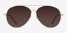Camp Matte Silver MetalSunglass Frames from EyeBuyDirect, Front View